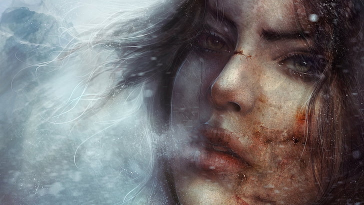 Lara, cool, cold, blood, girl, HD wallpaper