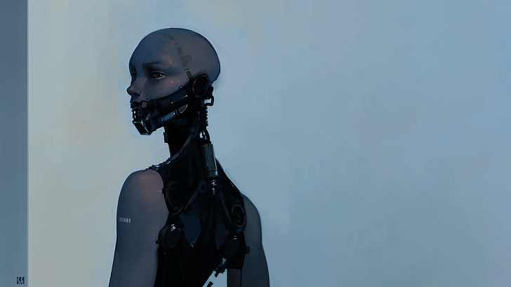 papel tapiz de personaje robot, robot, ciencia ficción, Fondo de pantalla HD