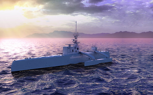 Ciągły szlak przeciw okrętom podwodnym, marynarka wojenna USA, ACTUV, statek bezzałogowy, Tapety HD HD wallpaper