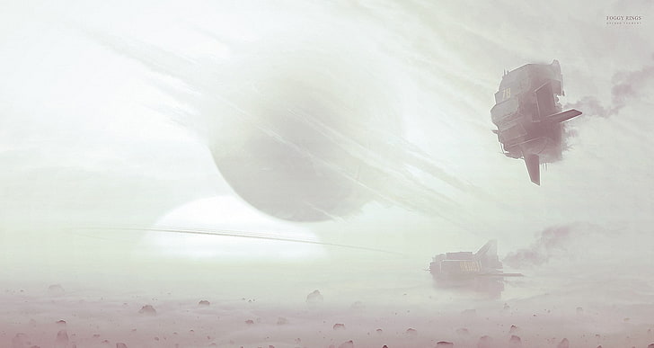wallpaper planet digital, Kuldar Leement, fiksi ilmiah, karya seni, Wallpaper HD