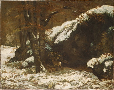 Gustave Courbet, art classique, peinture à l'huile, Fond d'écran HD HD wallpaper