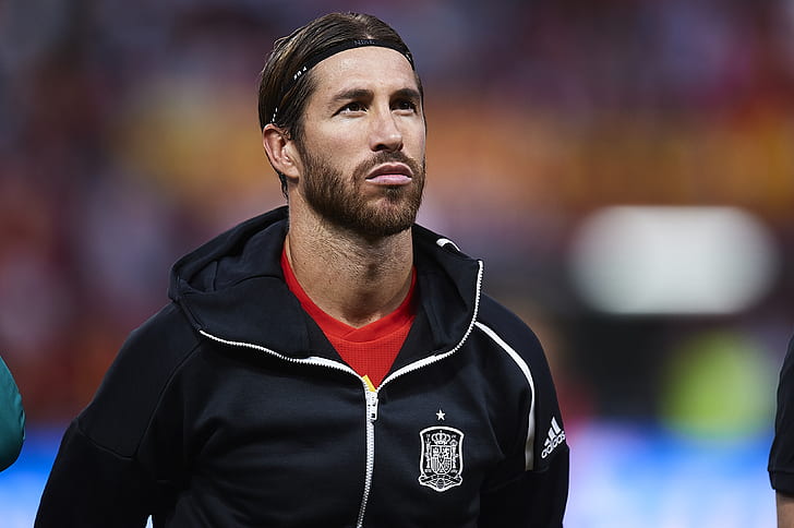 Fußball, Sergio Ramos, spanische Fußballnationalmannschaft, HD-Hintergrundbild