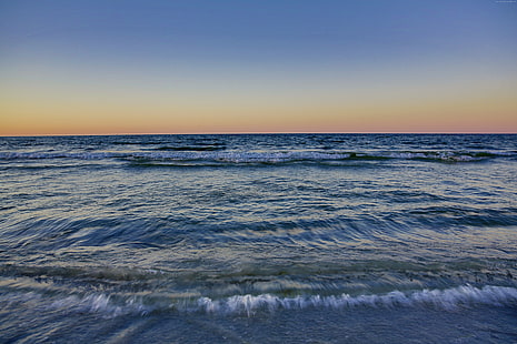 Остзее, 4к, закат, 8к, 5к, волны, Балтийское море, HD обои HD wallpaper