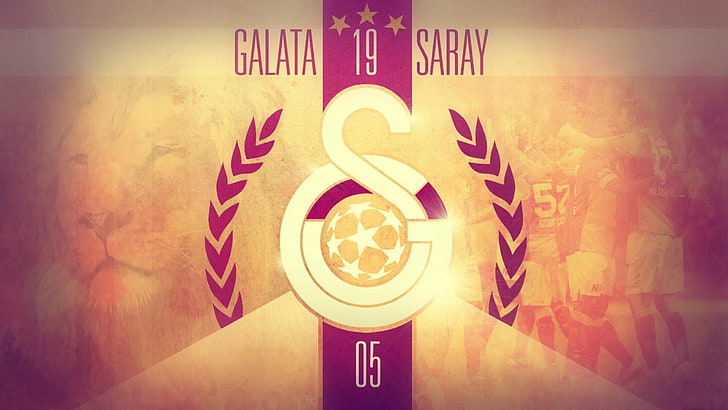 weiße und rosa Keramikplatte, Galatasaray S.K., Fußballvereine, HD-Hintergrundbild