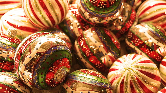 Ornamenti natalizi, decorazioni, Sfondo HD HD wallpaper