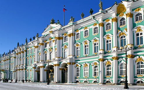 ロシア皇帝のための風水冬の宮殿、サンクトペテルブルク、 HDデスクトップの壁紙 HD wallpaper