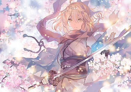 Seria Fate, Fate / KOHA-ACE, Sabre (Seria Fate), Sakura Sabre, Tapety HD HD wallpaper