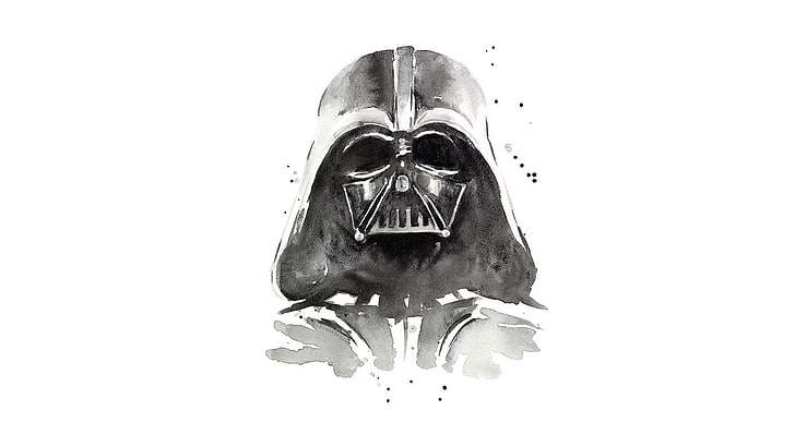 Star Wars Darth Vader watercolor wallpaper, helmet, star wars, Darth Vader, HD wallpaper