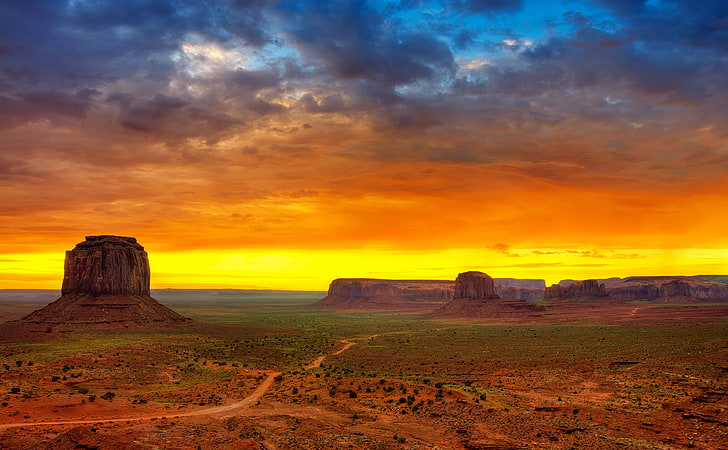 Monument Valley, brown rock monolith, Nature, Desert, Valley, Monument, HD wallpaper