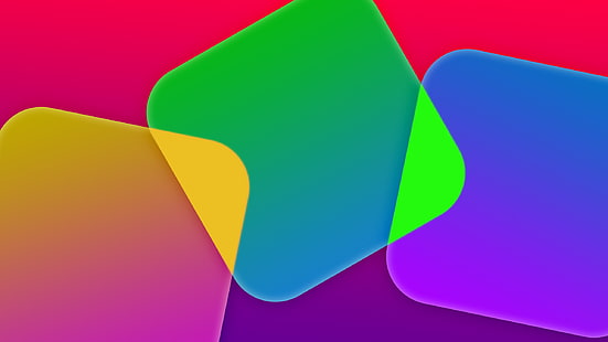 carta da parati quadrata verde e multicolore, linea, mela, colore, mac, Sfondo HD HD wallpaper