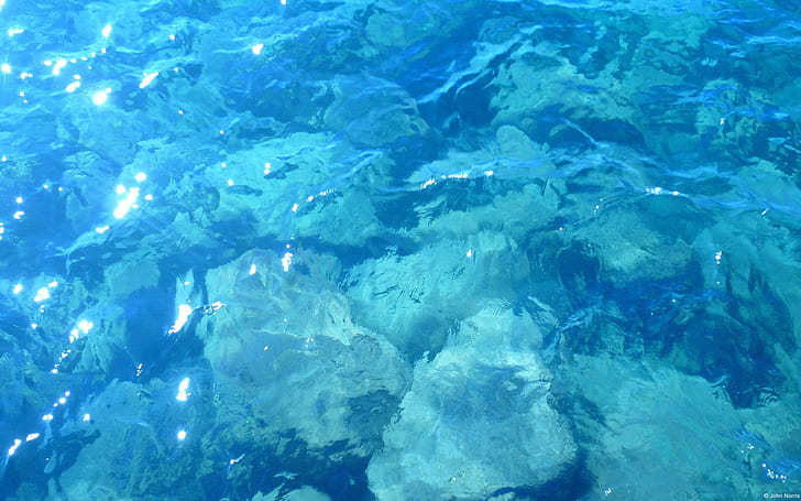 Águas azuis cristalinas de Lake Tahoe, água azul, lagos, viagens, Lake Tahoe, natureza e paisagens, HD papel de parede