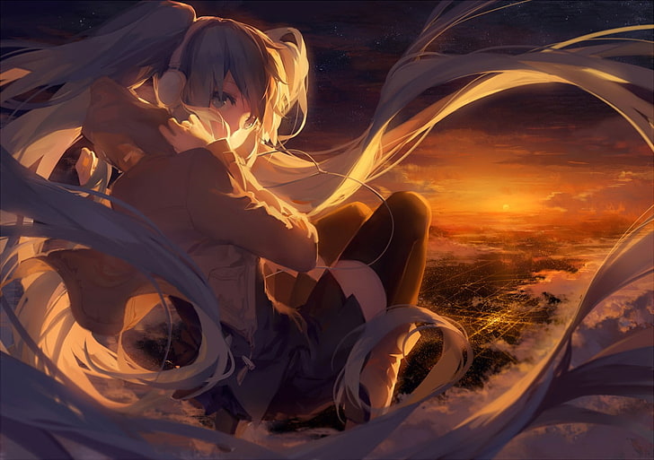 Hatsune Miku, Vocaloid, HD-Hintergrundbild