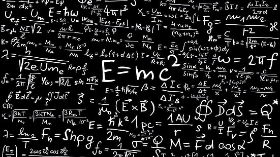 Albert Einstein, matematika, relativitas khusus, rumus, sains, fisika, Wallpaper HD HD wallpaper