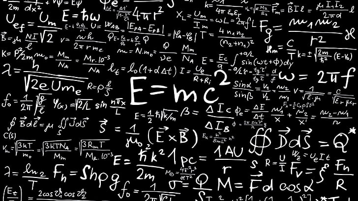 E = mc2 текст, наука, Альберт Эйнштейн, формула, математика, физика, специальная теория относительности, HD обои