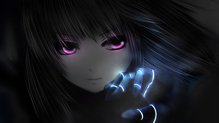 schwarzhaarige Mädchen Anime Charakter Illustration, Anime, Anime Mädchen, HD-Hintergrundbild