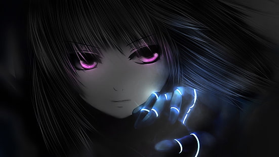 schwarzhaarige Mädchen Anime Charakter Illustration, Anime, Anime Mädchen, HD-Hintergrundbild HD wallpaper