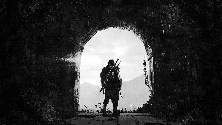 homem carregando papel de parede de rifle, Middle-earth: Shadow of Mordor, videogame, Talion, HD papel de parede