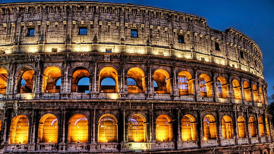 архитектура, сграда, древен, Рим, Колизеум, HDR, HD тапет HD wallpaper