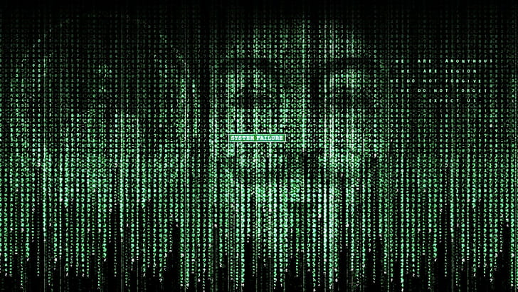 anônimo hackear a matriz, HD papel de parede