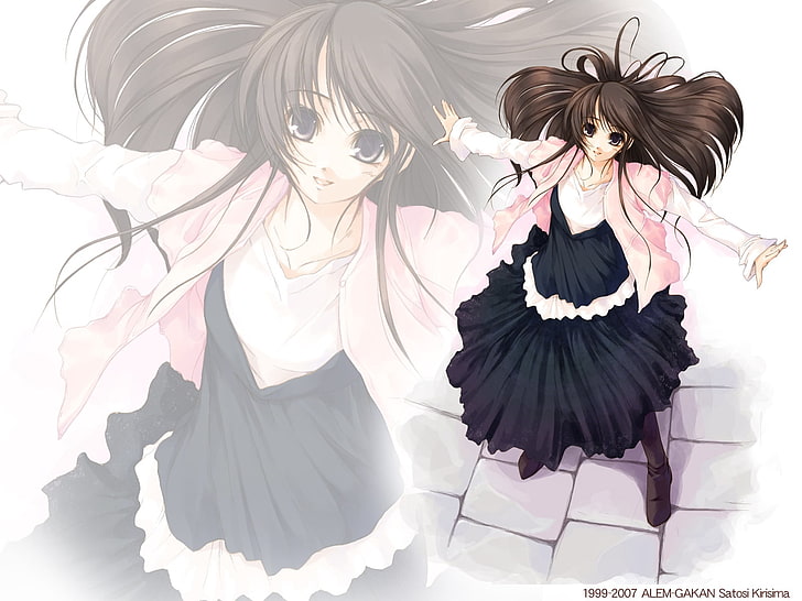 Chica de cabello castaño con fondo de pantalla de anime vestido negro,  kirishima satoshi, Fondo de pantalla HD | Wallpaperbetter