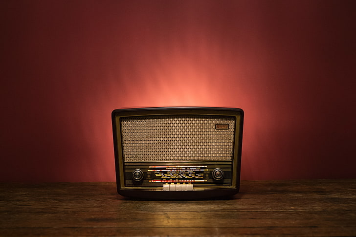 radio vintage noire, fond, radio, récepteur, Fond d'écran HD