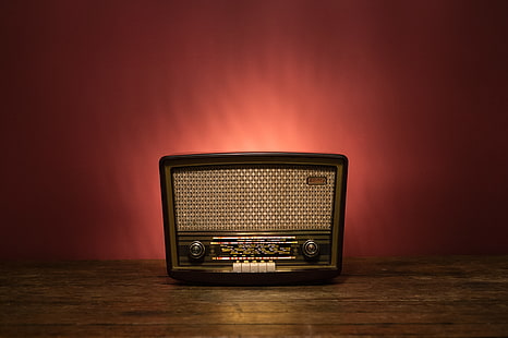 rádio preto vintage, fundo, rádio, receptor, HD papel de parede HD wallpaper
