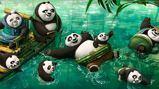 Kung Fu Panda 3, Po ailesi, HD masaüstü duvar kağıdı HD wallpaper