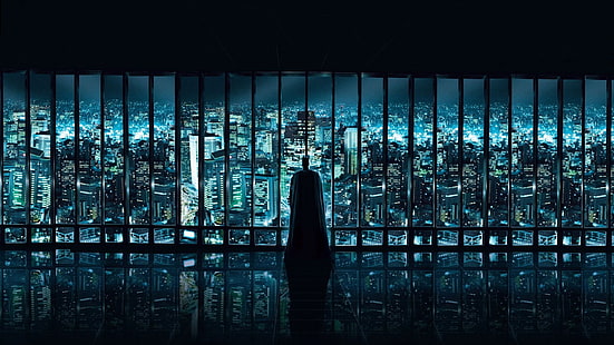 Tapeta cyfrowa Batman, Batman, The Dark Knight, Gotham City, Tapety HD HD wallpaper