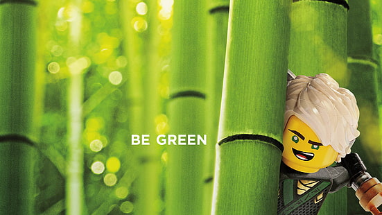 Le film Lego Ninjago, Be Green, Lloyd, 2017, Fond d'écran HD HD wallpaper