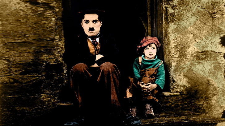 Film, l'enfant, Charlie Chaplin, Fond d'écran HD