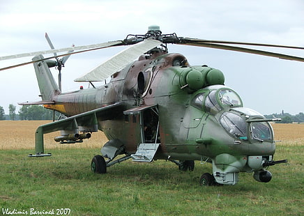 helicópteros, militar, Mil Mi-24, Força Aérea Russa, Traseira, HD papel de parede HD wallpaper