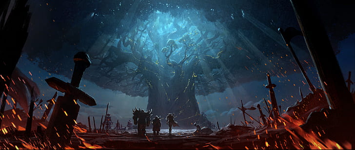 8K, Artwork, 4K, World of Warcraft: Batalha por Azeroth, HD papel de parede
