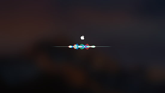 Logo Apple, gelap, apel, mac, os x, siri, Wallpaper HD HD wallpaper