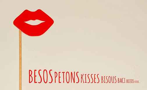  background, lips, kisses, HD wallpaper HD wallpaper