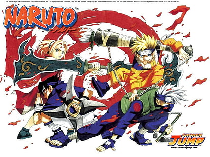 Naruto Shippuuden, Haruno Sakura, Hatake Kakashi, Uchiha Sasuke, Uzumaki Naruto, Sfondo HD HD wallpaper