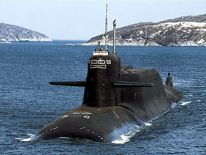 подводница, Прож. 667BDRM Делфин клас SSBN, руски флот, военен, превозно средство, HD тапет HD wallpaper