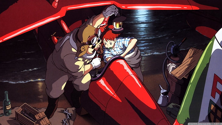 Cartoon Tapete, Porco Rosso, Studio Ghibli, Anime, Anime Mädchen, HD-Hintergrundbild