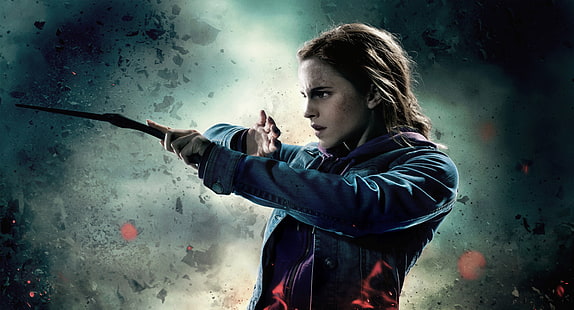Part 2, Emma Watson, Harry Potter, Deathly Hallows, Hermione, HD wallpaper HD wallpaper