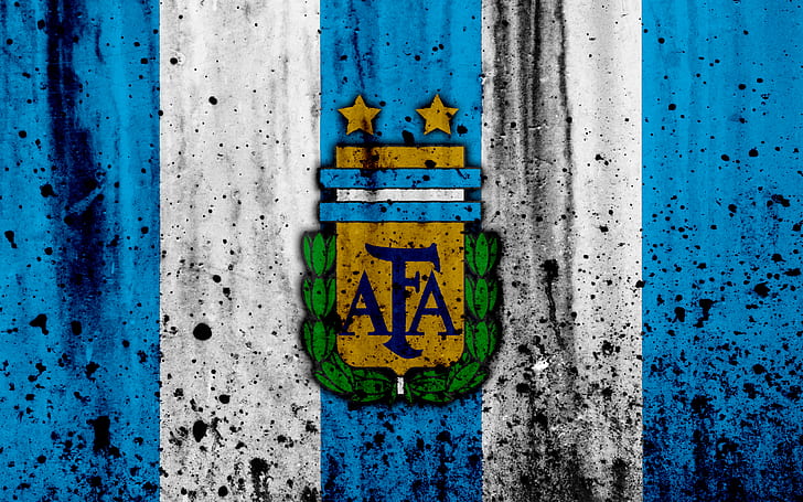 Fußball, argentinische Fußballnationalmannschaft, Argentinien, Emblem, Logo, HD-Hintergrundbild