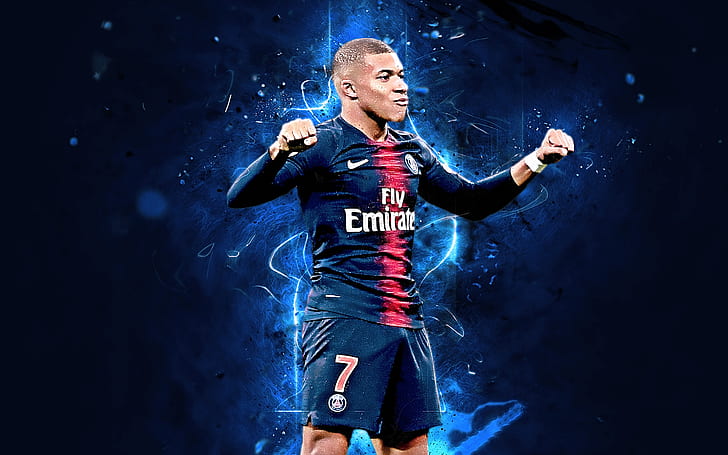 Soccer, Kylian Mbappé, Paris Saint-Germain F.C., HD тапет