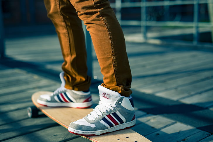 Skateboarding, Adidas Neo, Sneakers, HD wallpaper
