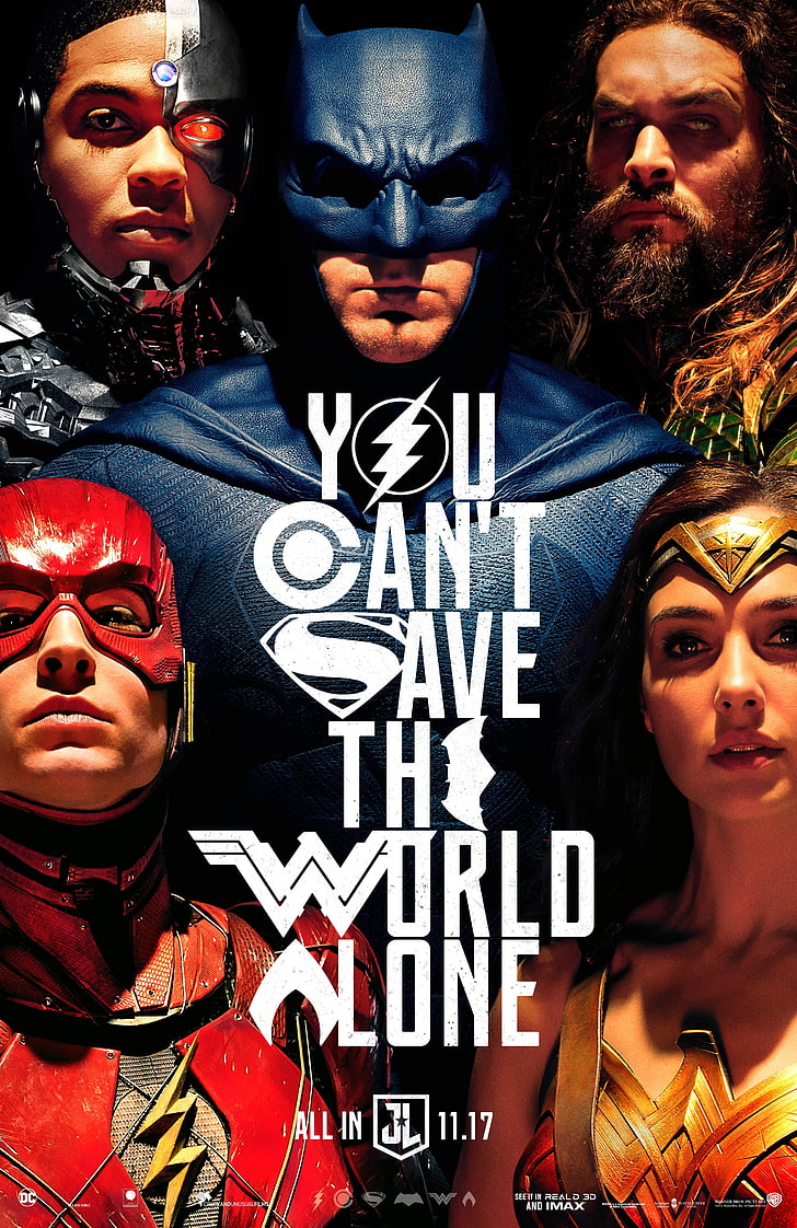 Liga Sprawiedliwości (2017), Batman, Flash, Aquaman, cyborg, Wonder Woman, Tapety HD, tapety na telefon