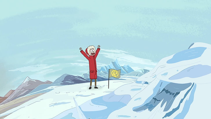 Mann Cartoon im roten Hoodie Wallpaper, Rick und Morty, Adult Swim, Cartoon, Rick Sanchez, HD-Hintergrundbild