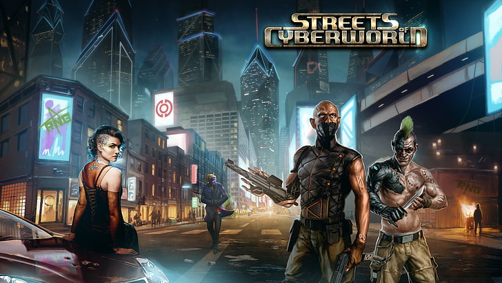 Streetsofcyberworld, Cyberpunk, HD-Hintergrundbild