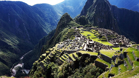 Machu Picchu, dağlar, Peru, HD masaüstü duvar kağıdı HD wallpaper