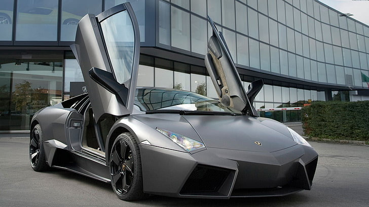 รถเก๋งฮอนด้าสีเงิน Lamborghini Reventon รถยนต์, วอลล์เปเปอร์ HD