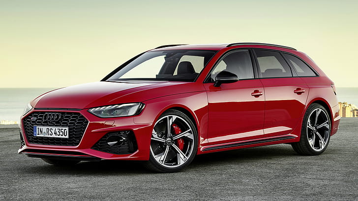 Audi, Audi RS4, Audi RS4 Avant, Car, Luxury Car, Red Car, Station Wagon, HD wallpaper
