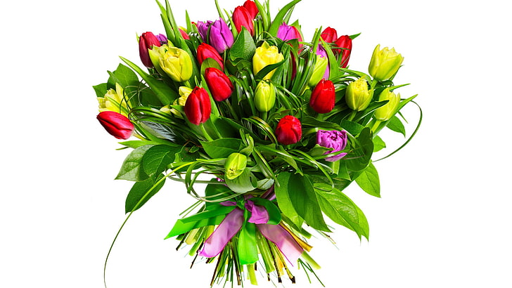 flores, ramos, tulipanes, Fondo de pantalla HD