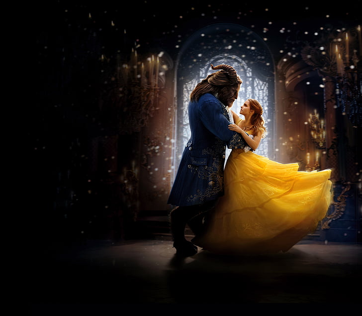 Belle, Emma Watson, Beauty and the Beast, 4K, 8K, HD tapet