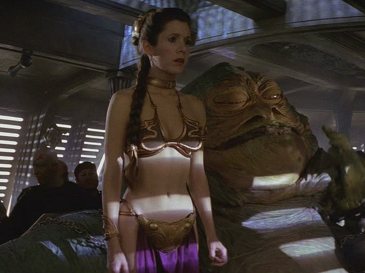 Star Wars, Jabba the Hutt, Princess Leia, HD wallpaper